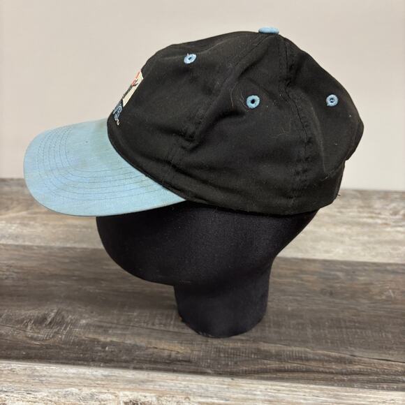 Vintage Cleveland Cavaliers CAVS Logo Basketball Black Blue Snapback Cap‎ Hat - Picture 3 of 6